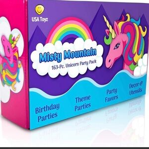 USA Toyz Rainbow Unicorn Party Supplies - 163pc.